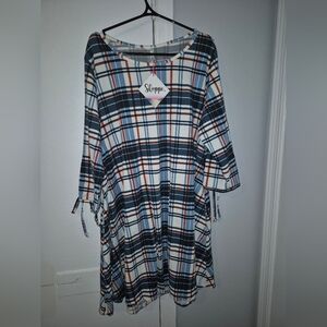 NWT Voel Plaid Tunic Dress Size XL